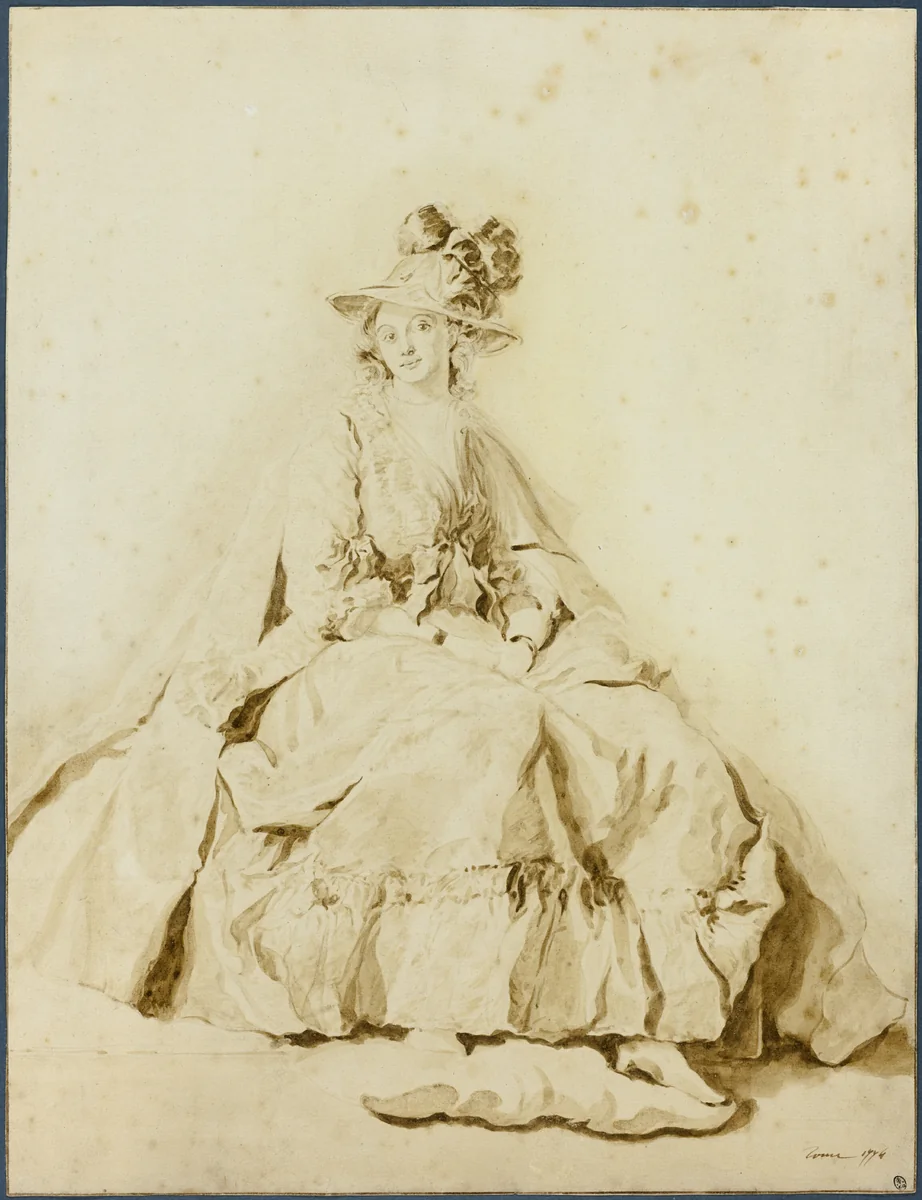 Portrait of a Young Lady by Jean Honoré Fragonard, drawing, 1774-1806