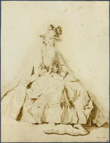 Portrait of a Young Lady by Jean Honoré Fragonard, drawing, 1774-1806