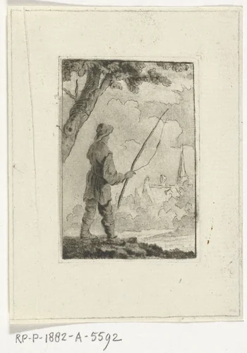 Hengelaar by Leendert Brasser, print, 1727-1793