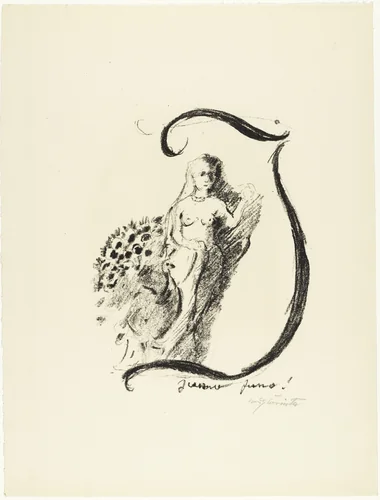 Letter I (Buchstabe I) from the illustrated book in portfolio form The ABCs (Das ABC) by Lovis Corinth, print, 1916