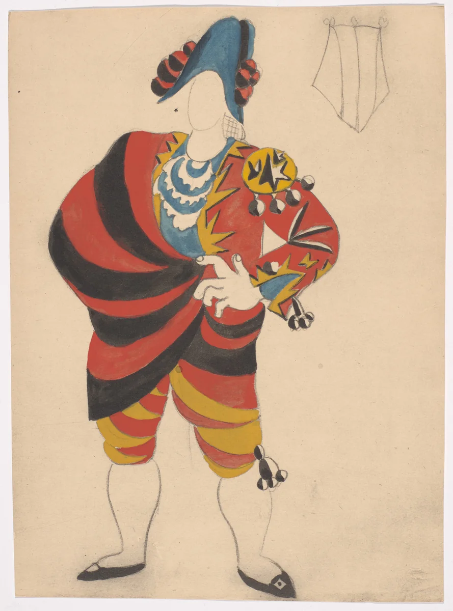 Costume design for the ballet Le Tricorne by Pablo Picasso, illustrated book, 1920