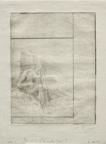 Job (2nd Plate) by Alphonse Legros, print, 1857-1911