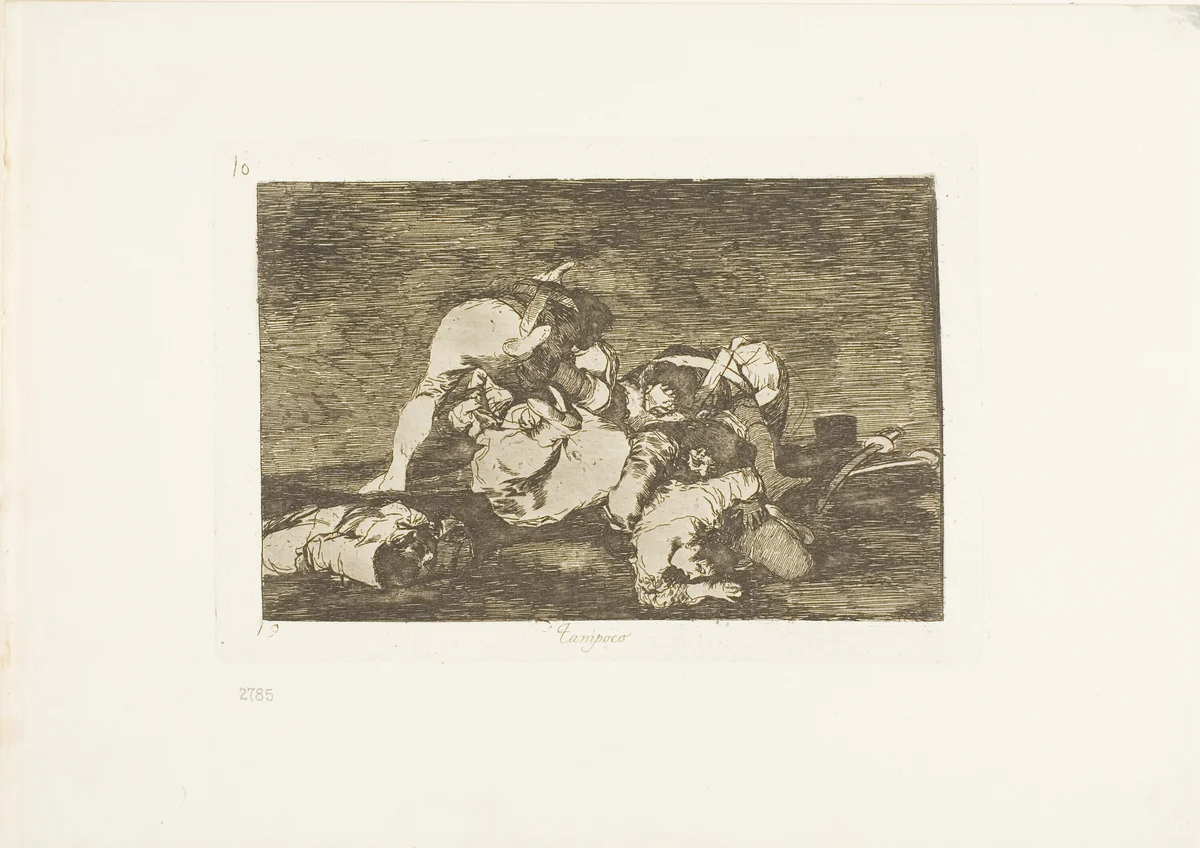 Neither do these, plate ten from The Disasters of War by Francisco José de Goya, print, 1810-1815