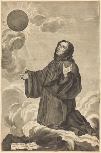 Saint Benedict by Claude Mellan, print, 1636-1646