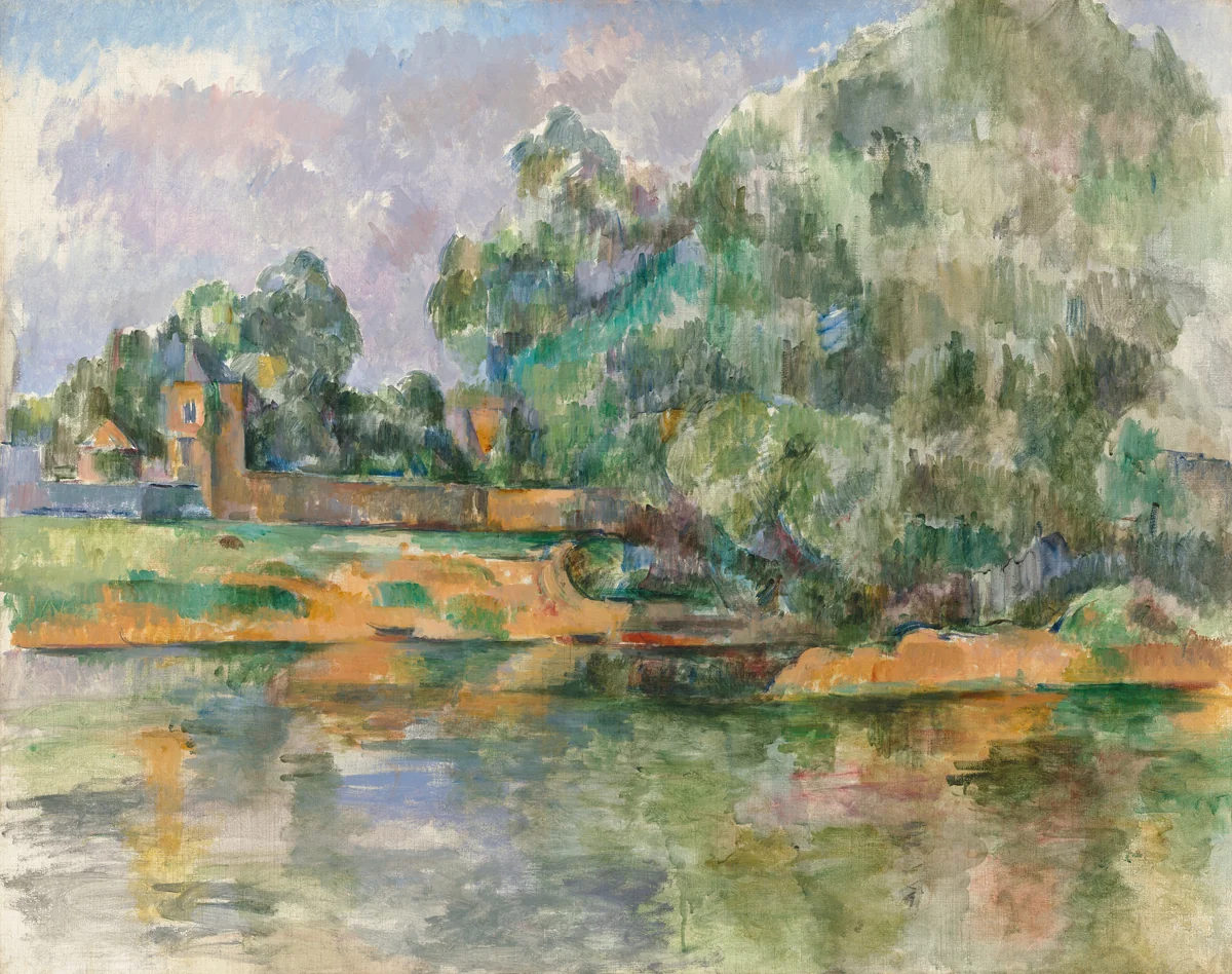 Banks of the Seine at Médan by Paul Cezanne, painting, 1885-1890