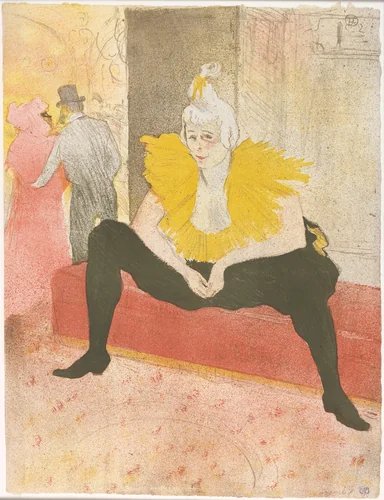 The Seated Clowness (Mademoiselle Cha-u-ka-o), from "Elles" by Henri de Toulouse-Lautrec, print, 1896
