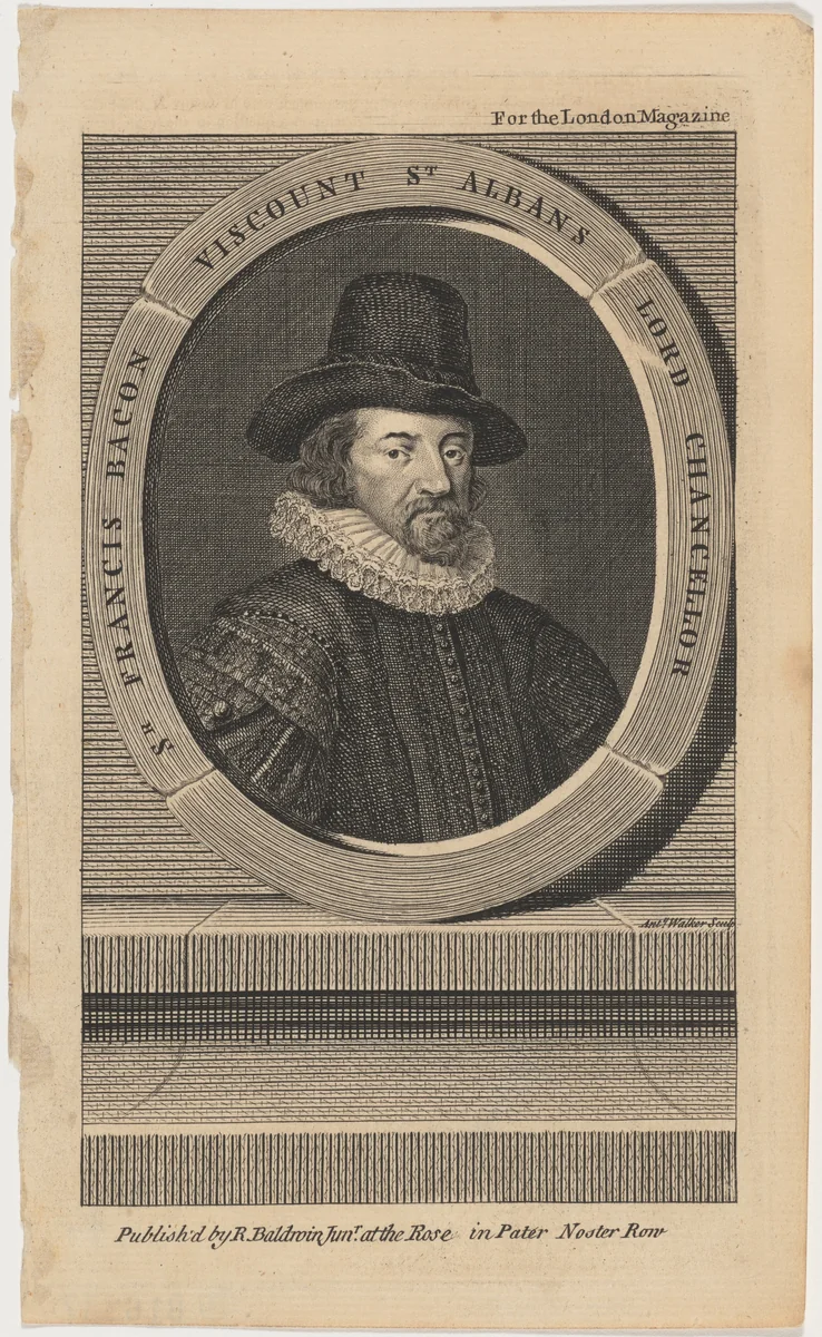 Sir Francis Bacon by Anthony Walker, print, 1726-1765