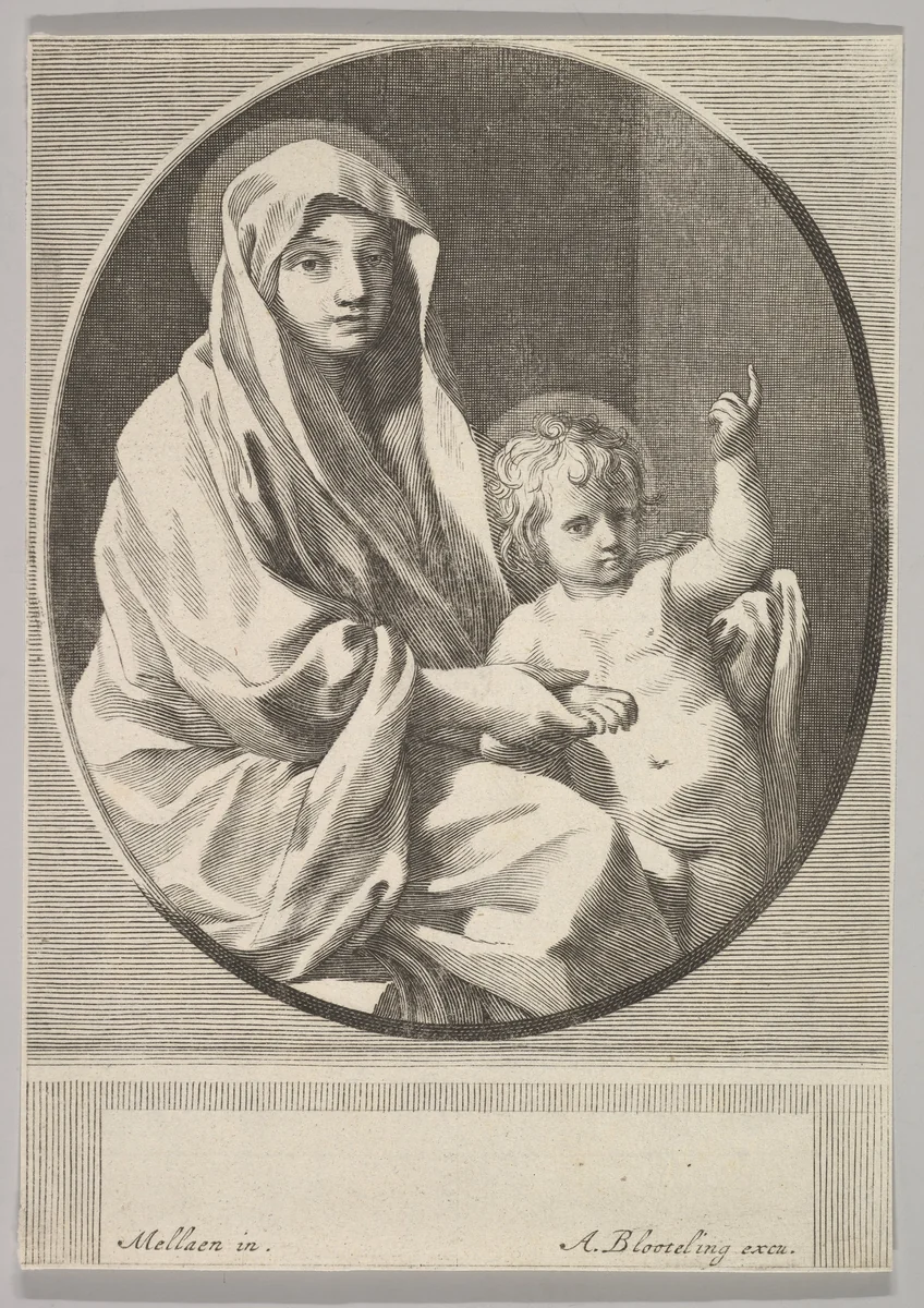 Virgin and Child by Abraham Blooteling, print, 1640-1690