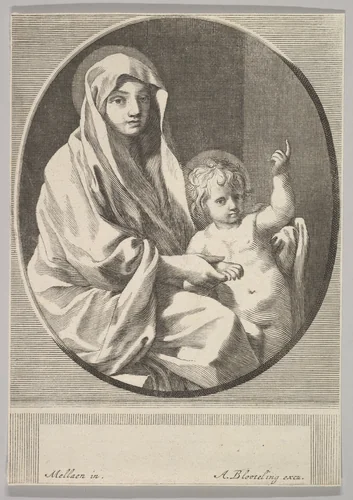 Virgin and Child by Abraham Blooteling, print, 1640-1690