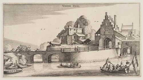 Entrance of a Town, from Landscapes (Playsante Lantschappen) by Claes Jansz. Visscher II, print, 1641