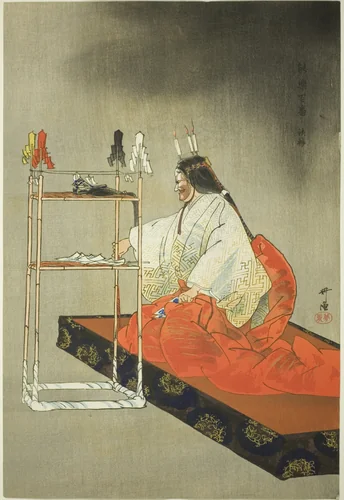 Kanehira, from the series "One Hundred No Dramas (Nogaku hyakuban)" by Tsukioka Kogyo, print, 1893-1908