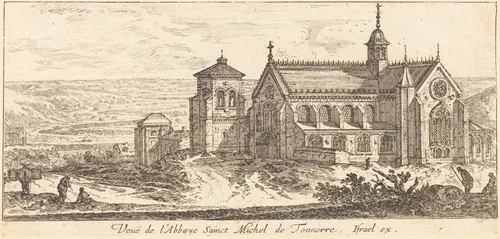 Veue de l'Abbaye Sainct Michel de Tonnerre by Israël Silvestre, print, 1650