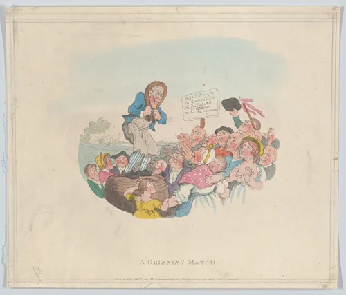 A Grinning Match by Thomas Rowlandson, print, 1803