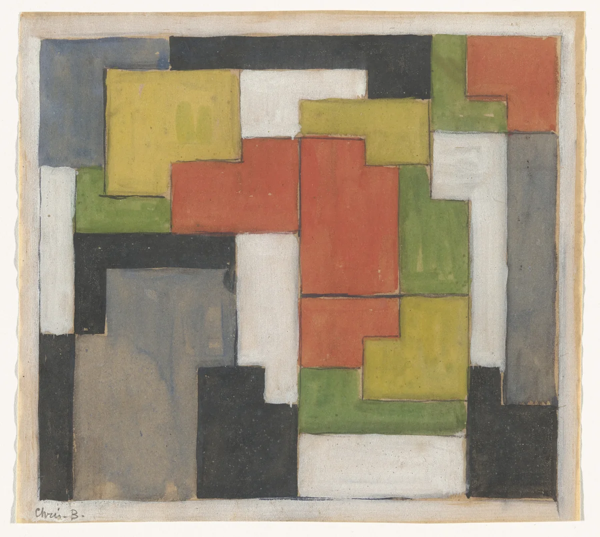 Composition by Chris Hendrik Beekman, drawing, 1920