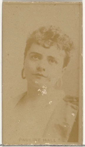 Pauline Hall, from the Actors and Actresses series (N145-8) issued by Duke Sons & Co. to promote Duke Cigarettes by W. Duke, Sons & Co., photograph, 1890-1895