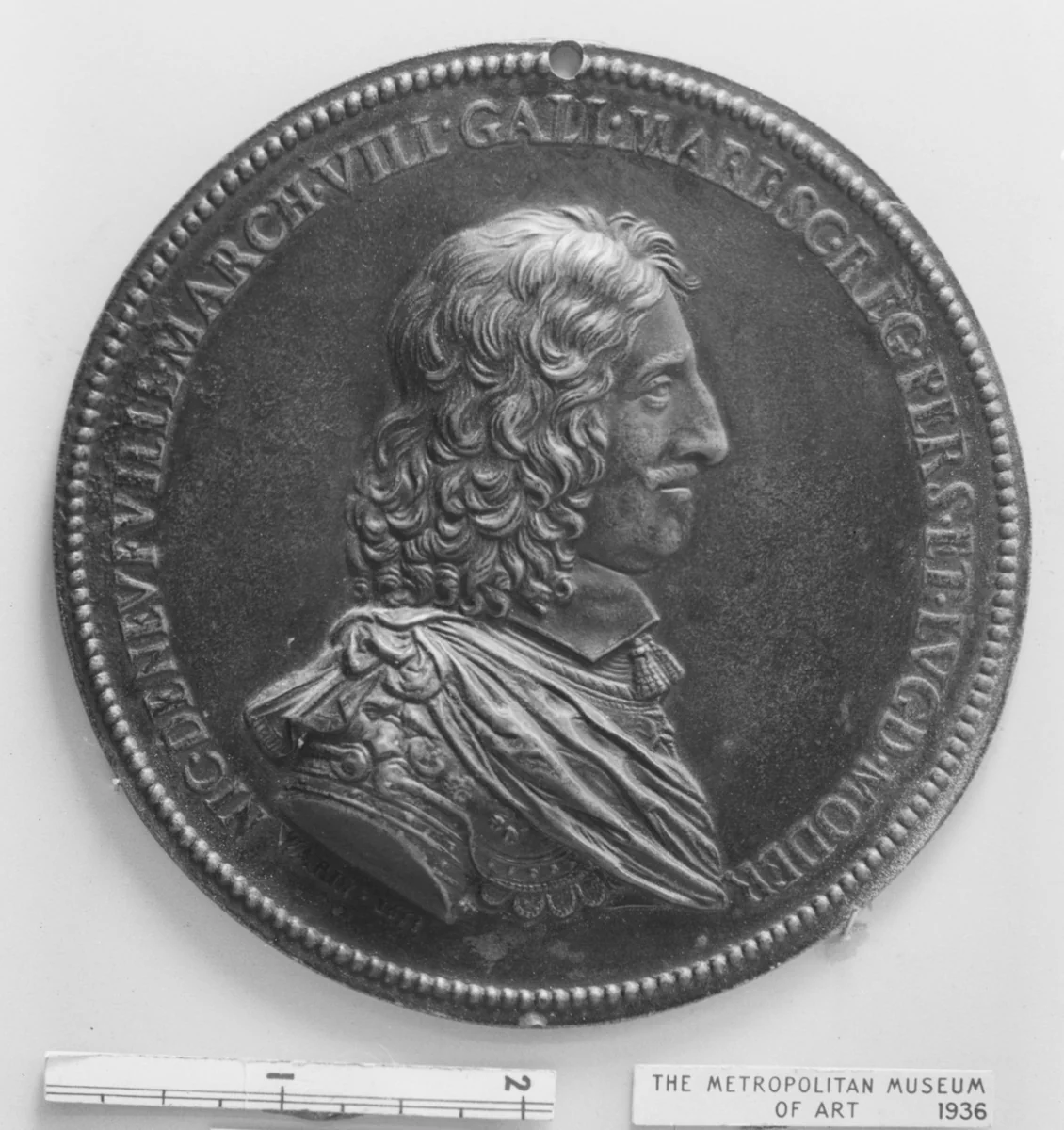 Nicolas de Neufville, Marquis, later Duke of Villeroi, Marshal of France (1598–1685) by Claude Varin, metalwork, 1651