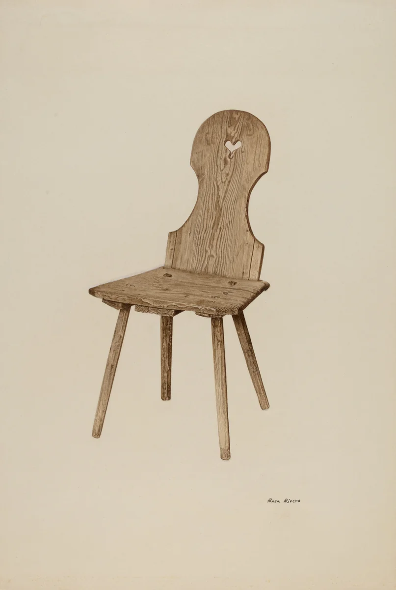 Gothic Chair by Rosa Rivero, index of american design, 1940