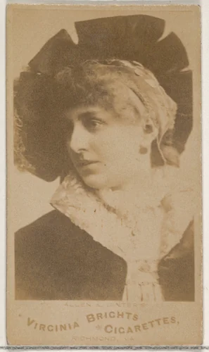 From the Actors and Actresses series (N45, Type 5) for Virginia Brights Cigarettes by Allen & Ginter, photograph, 1885-1891