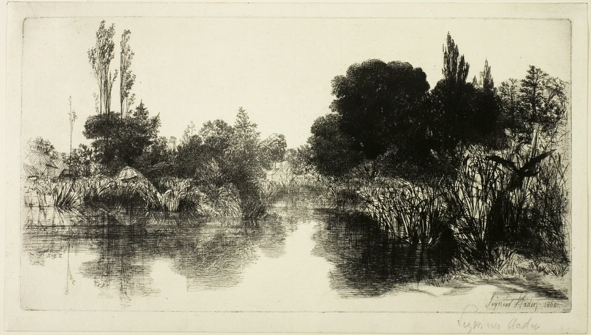 Shere Mill Pond, No. II (large plate) by Francis Seymour-Haden, print, 1860