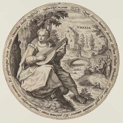Terpsichore, from The Muses by Crispijn van de Passe, print, 1590-1620