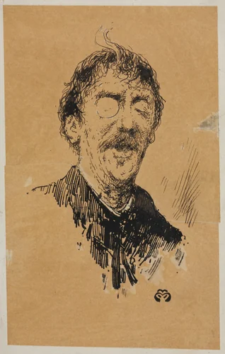 James MacNeill Whistler by Mortimer Menpes, drawing