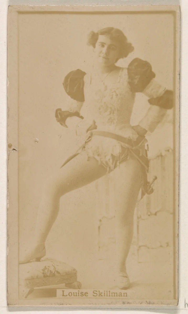 Louise Skillman, from the Actresses series (N245) issued by Kinney Brothers to promote Sweet Caporal Cigarettes by Kinney Brothers Tobacco Company, photograph, 1890