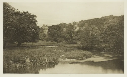 Haddon Hall, From the Meadows by Peter Henry Emerson, print, 1880-1888