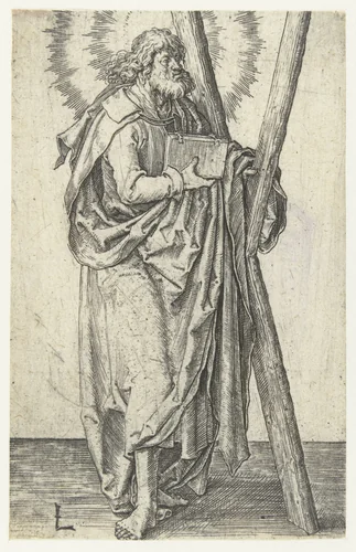 De apostel Andreas by Unknown, print, 1508-1512