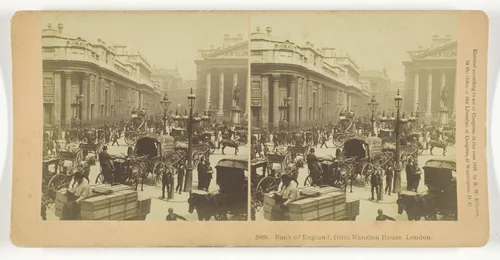 Bank of England, from Mansion House, London by B. W. Kilburn, photograph, 1891