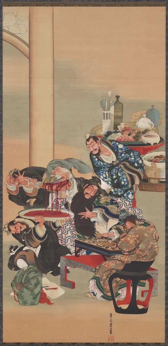 Operating on Guan Yu's Arm by Katsushika Ōi, painting, 1840-1849