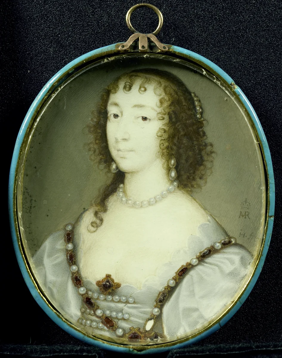 Henriëtte Maria van Frankrijk (1609-1669). Echtgenote van Karel I van Engeland by John Hoskins, painting, 1630-1645