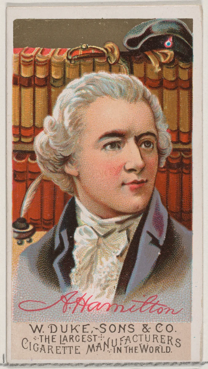 Alexander Hamilton, from the series Great Americans (N76) for Duke brand cigarettes by W. Duke, Sons & Co., print, 1888