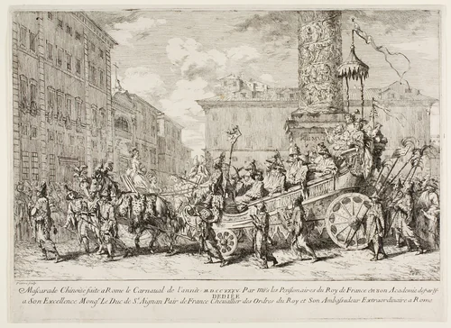 The Chinese Mascarade by Jean-Baptiste-Marie Pierre, print, 1735