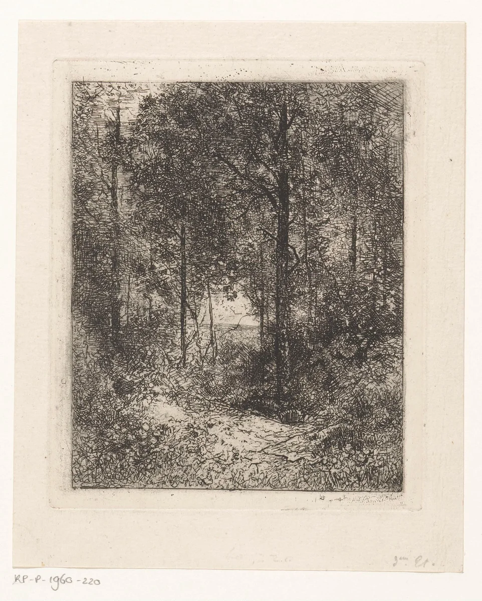 Bosgezicht by Jean Alexis Achard, print, 1817-1884