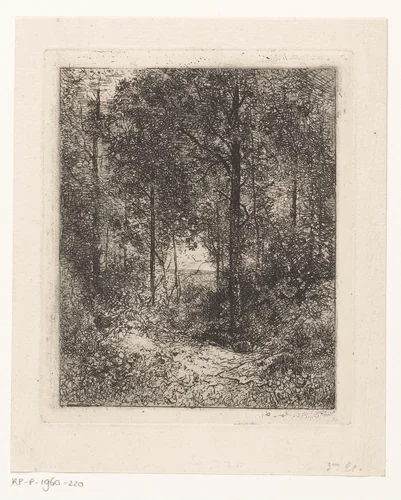 Bosgezicht by Jean Alexis Achard, print, 1817-1884
