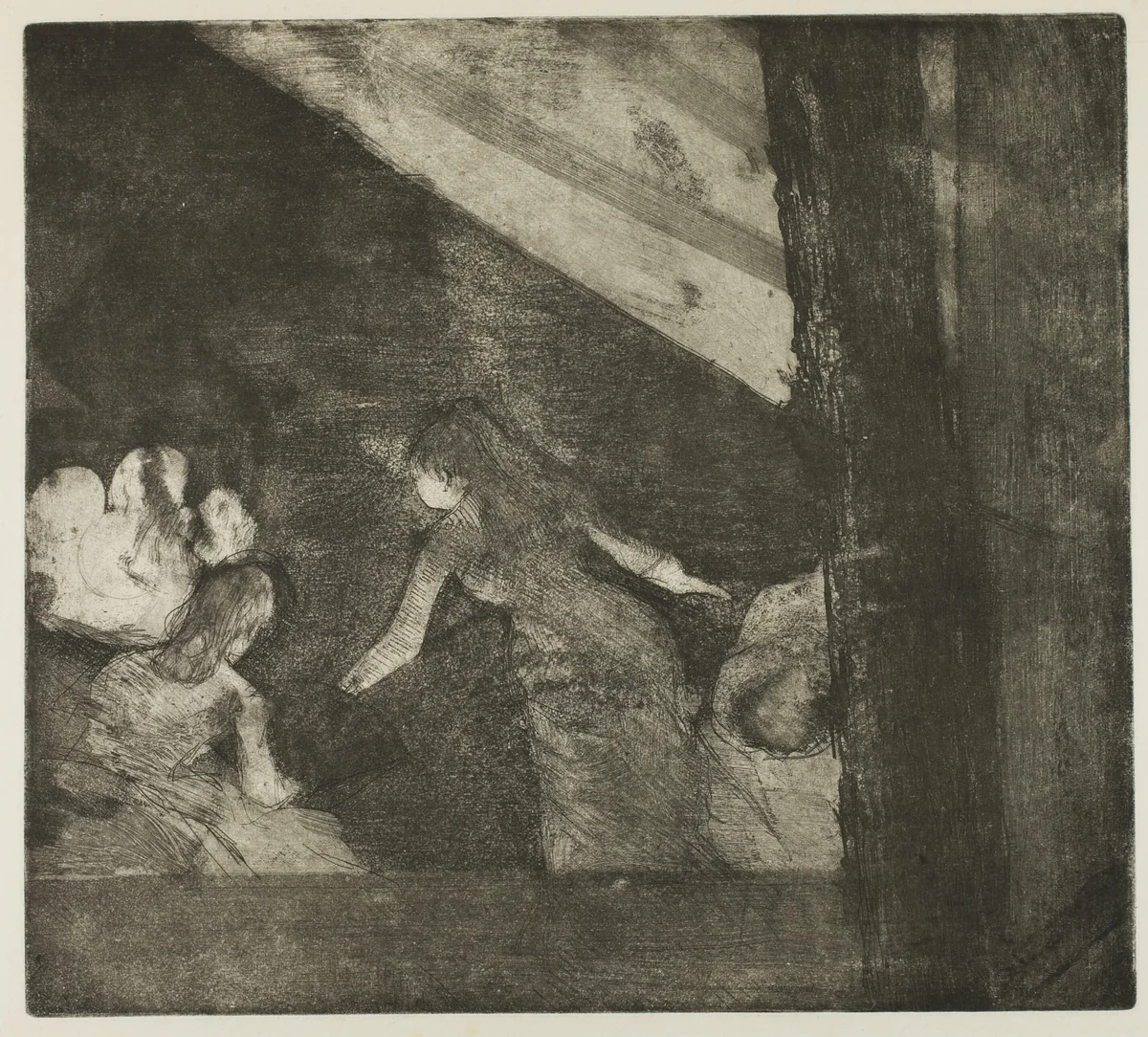 At the Café des Ambassadeurs by Edgar Degas, print, 1879-1880