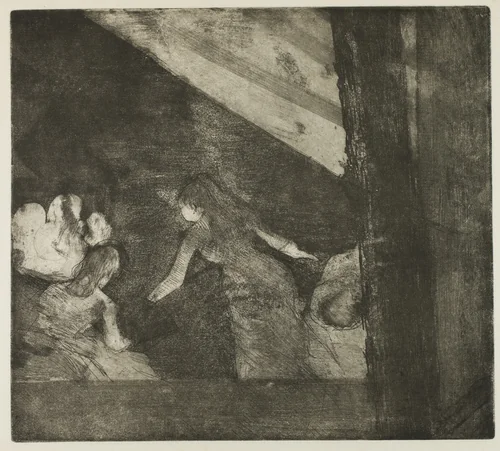 At the Café des Ambassadeurs by Edgar Degas, print, 1879-1880