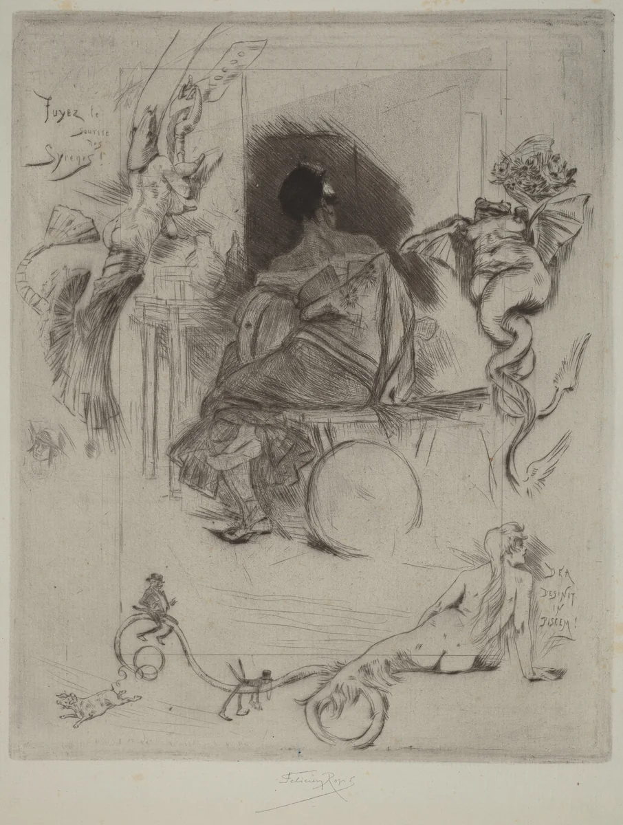 La Dernière Maja by Félicien Rops, print, 1880