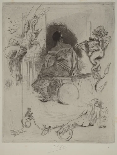 La Dernière Maja by Félicien Rops, print, 1880