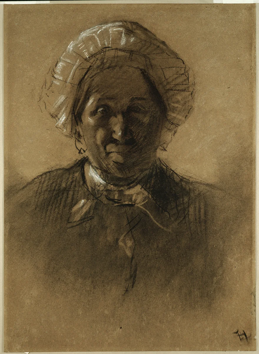 Old Woman by Henri de Toulouse-Lautrec, drawing, 1882