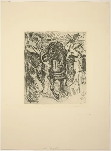 Galloping Horse by Edvard Munch, print, 1915