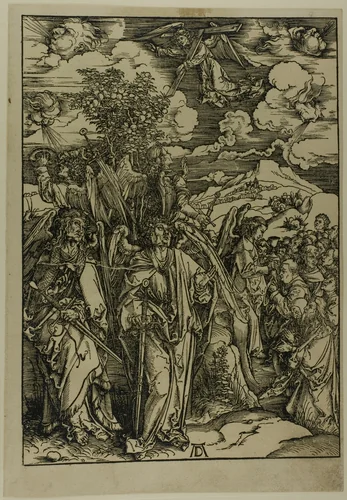 The Four Angels Staying the Winds, from The Apocalypse by Albrecht Dürer, print, 1496-1498