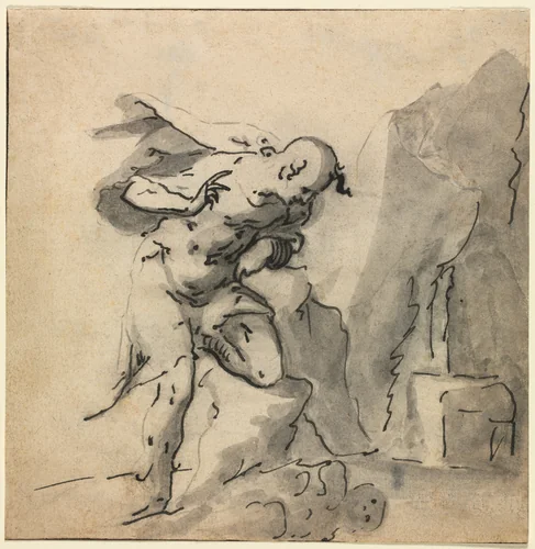 Narcissus by Gabriel Weyer, drawing, 1580-1640