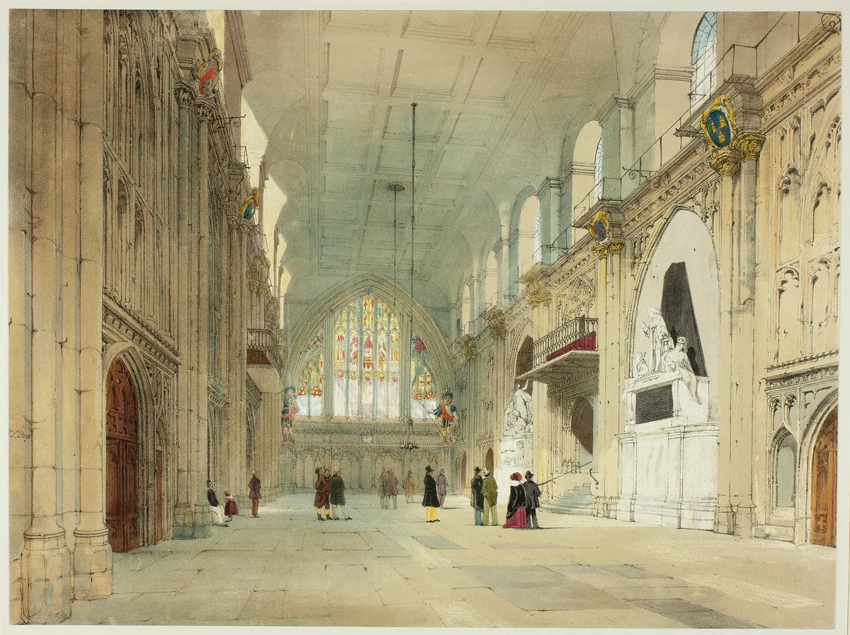 The Guildhall, plate 25 from Original Views of London as It Is by Thomas Shotter Boys, print, 1842