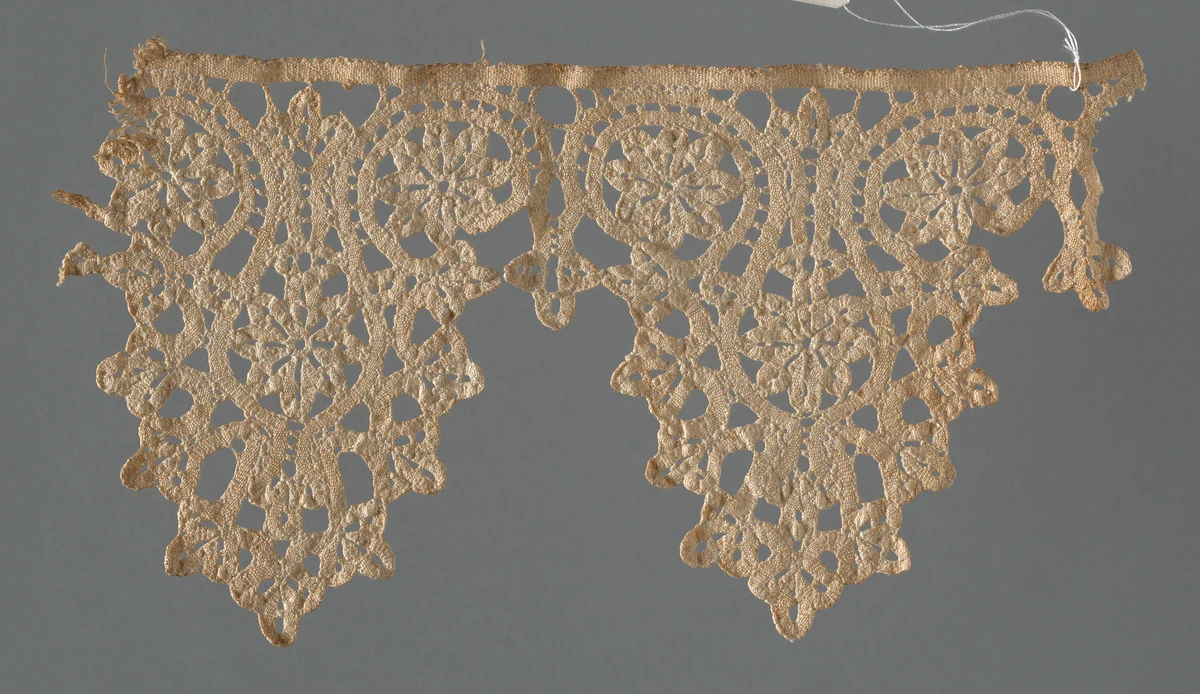 Fragment (Border) by Italy, textile, 1625-1650