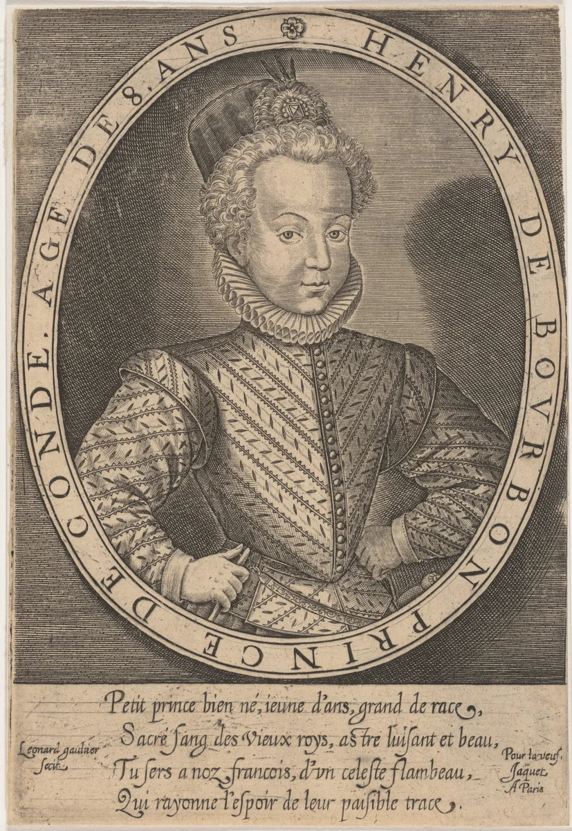 Henry II de Bourbon, Prince de Conde by Léonard Gaultier, print, 1604