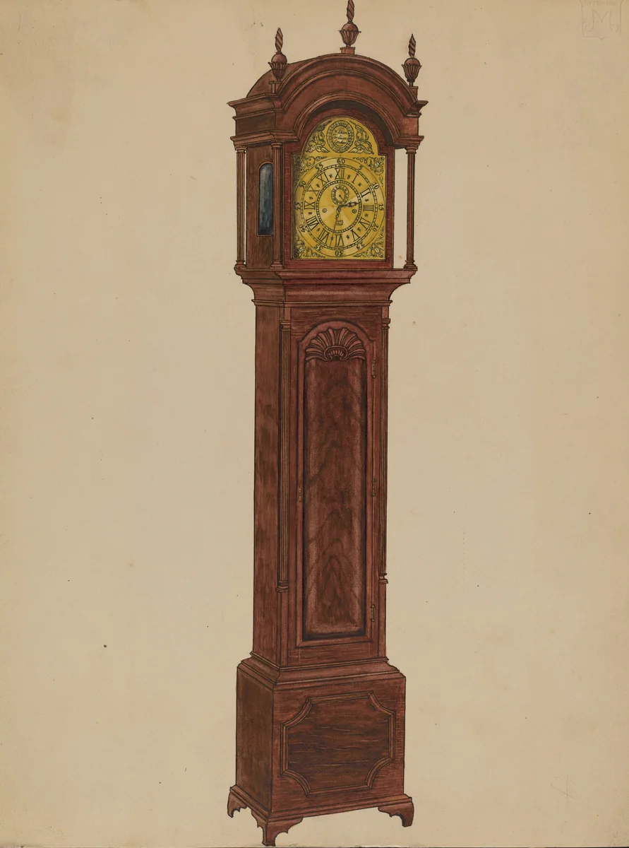 Clock Case by John Dieterich, index of american design, 1936