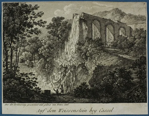 View of the Weissenstein Near Cassel by Franz Ludwig Catel, print, 1880