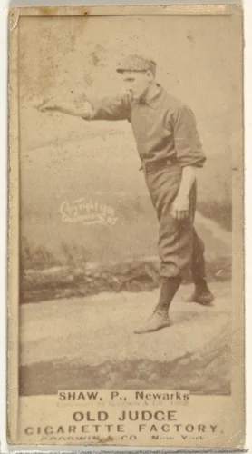 Frederick Lander "Dupee" Shaw, Pitcher, Newark Little Giants, from the Old Judge series (N172) for Old Judge Cigarettes by Goodwin & Company, photograph, 1888