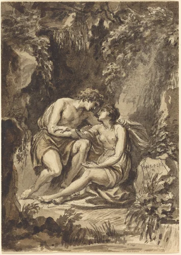 Angelica and Medoro by Giovanni Battista Cipriani, drawing, 1727-1785